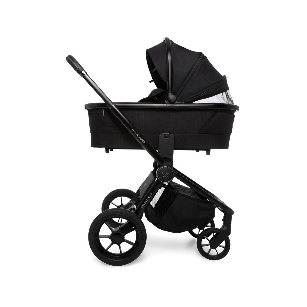 MUUVO  Kombinált babakocsi Quick SE 2 Chromium black szett 2in1