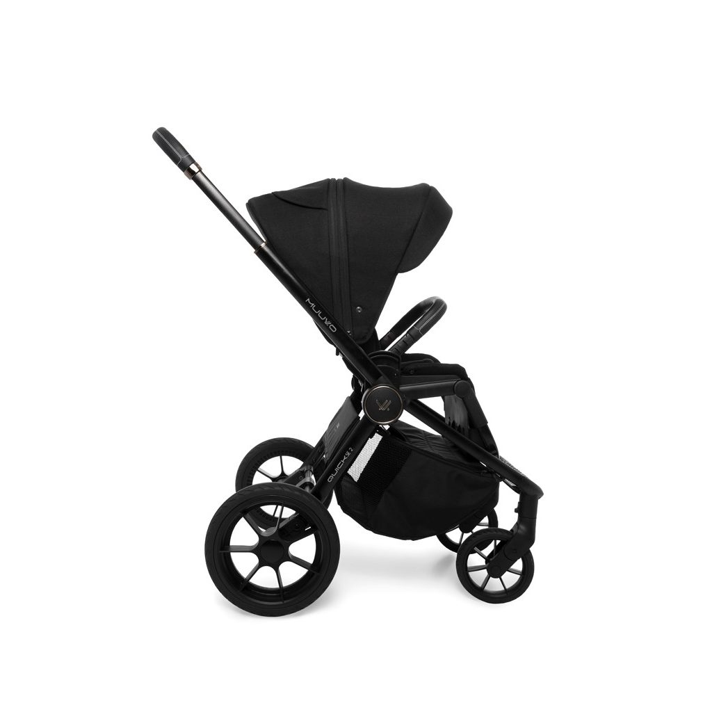 MUUVO  Kombinált babakocsi Quick SE 2 Chromium black szett 2in1