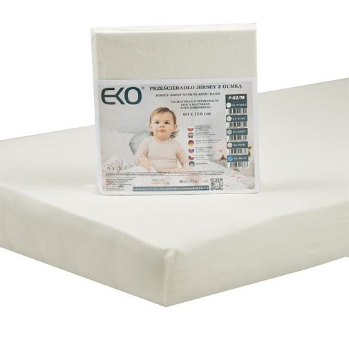 EKO Lepedő gumírozott jersey bézs 120x60 cm