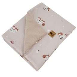   EKO Takaró pamutból VELVET méhek bézs 100x80 cm belső béléssel