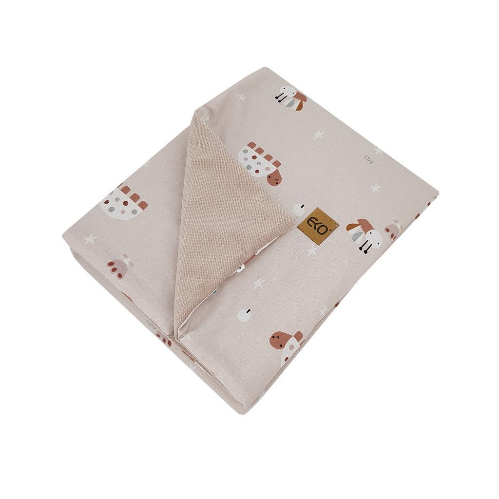 EKO Takaró pamutból VELVET méhek bézs 100x80 cm belső béléssel