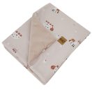 EKO Takaró pamutból VELVET méhek bézs 100x80 cm belső béléssel