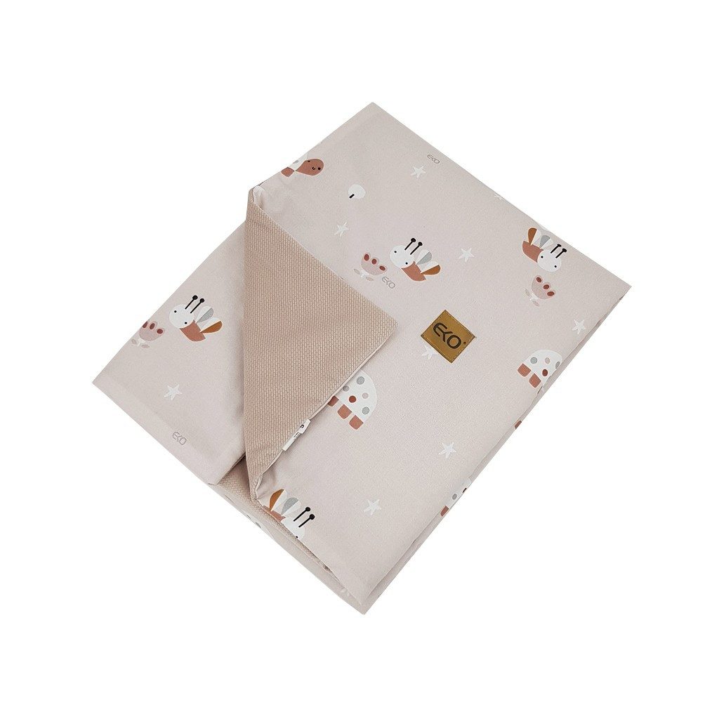 EKO Takaró pamutból VELVET méhek bézs 100x80 cm belső béléssel