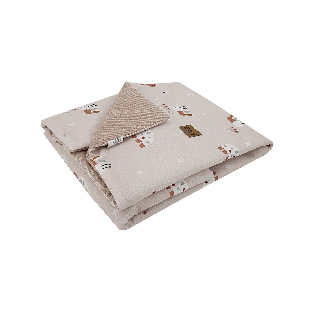 EKO Takaró pamutból VELVET méhek bézs 100x80 cm belső béléssel