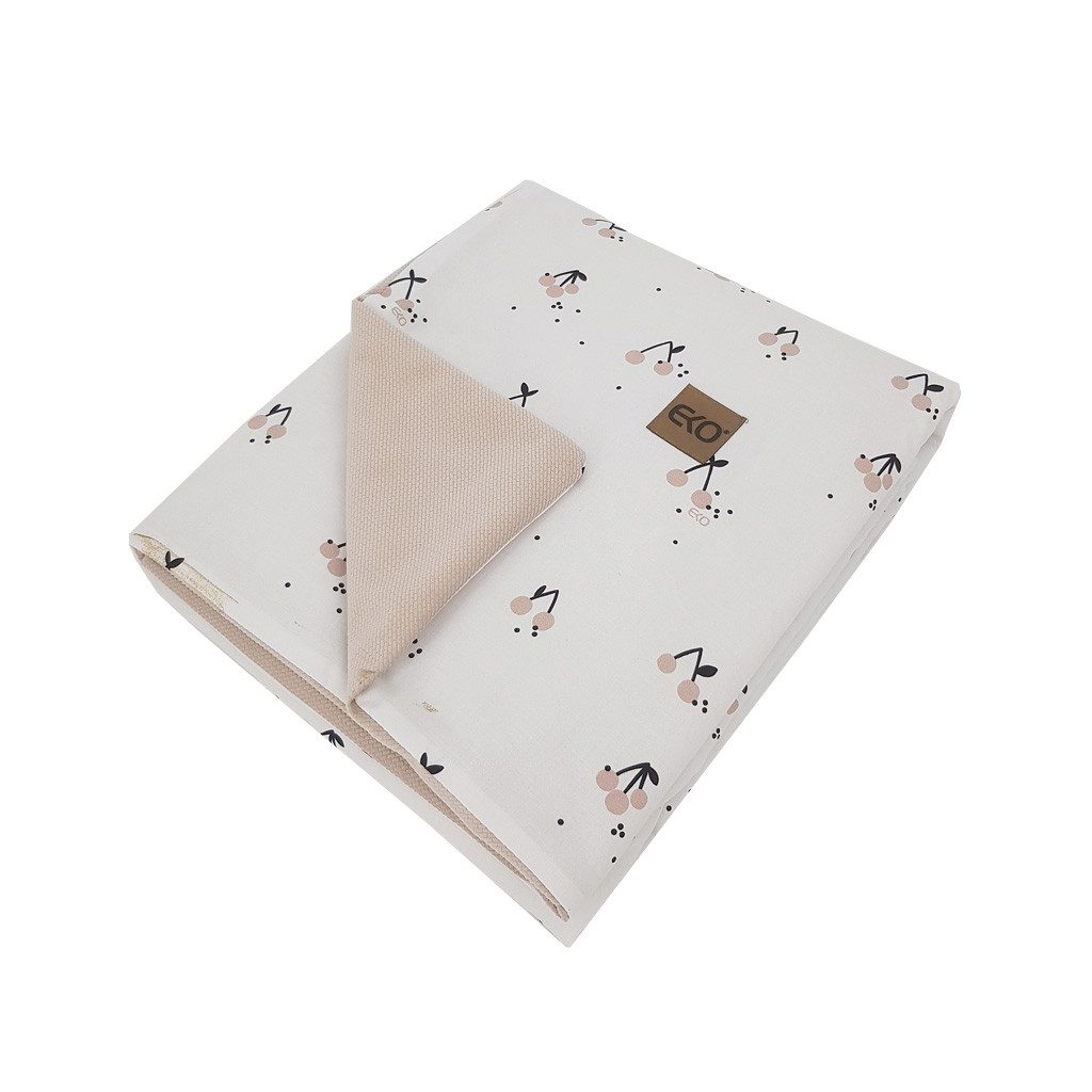 EKO Takaró pamut kétoldalas bársonyos alátéttel Cherry 100x80cm