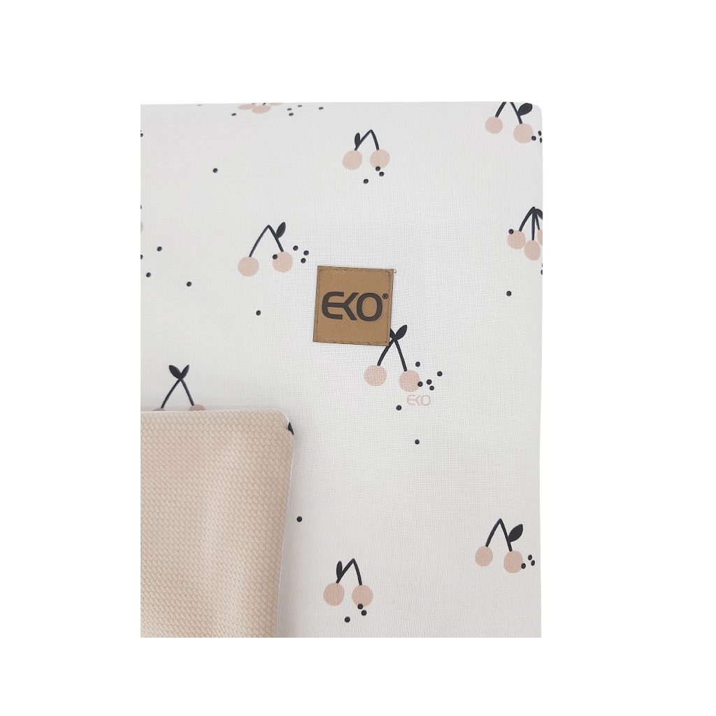 EKO Takaró pamut kétoldalas bársonyos alátéttel Cherry 100x80cm