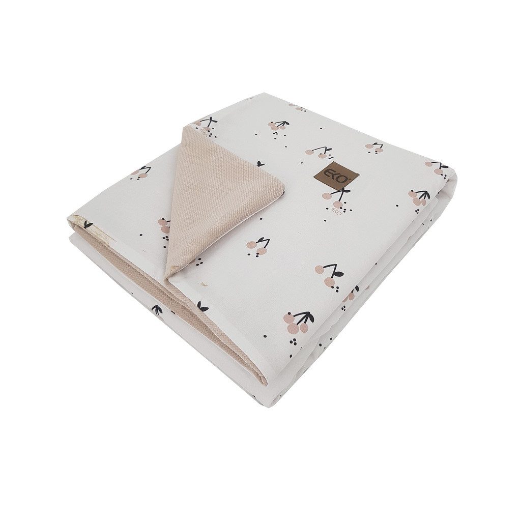 EKO Takaró pamut kétoldalas bársonyos alátéttel Cherry 100x80cm