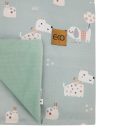 EKO Takaró pamutból VELVET Dogs Mint béléssel 100x80 cm