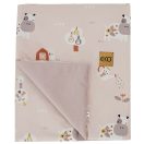 EKO Takaró pamutból VELVET béléssel My farma Powder pink 100x80 cm