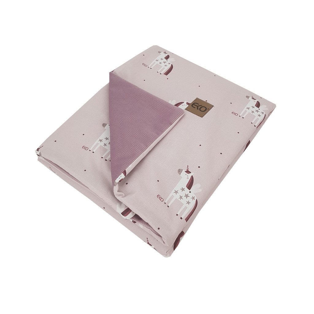 EKO Takaró pamut kétoldalas bársony alátéttel Unicorn 100x80cm