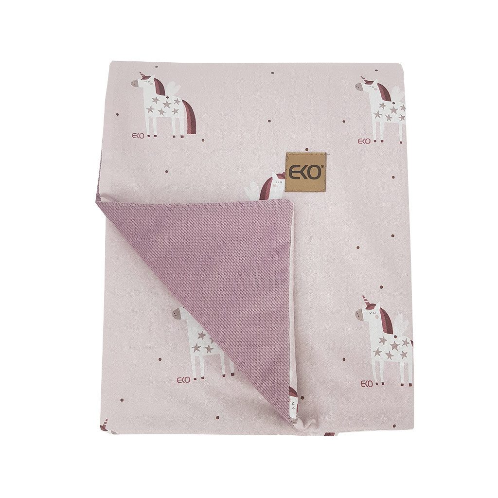 EKO Takaró pamut kétoldalas bársony alátéttel Unicorn 100x80cm