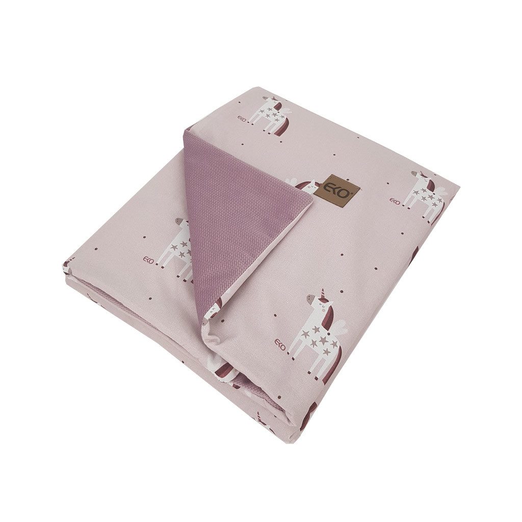 EKO Takaró pamut kétoldalas bársony alátéttel Unicorn 100x80cm