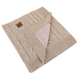 EKO Kasmír takaró szőrme béléssel Beige 100x80 cm