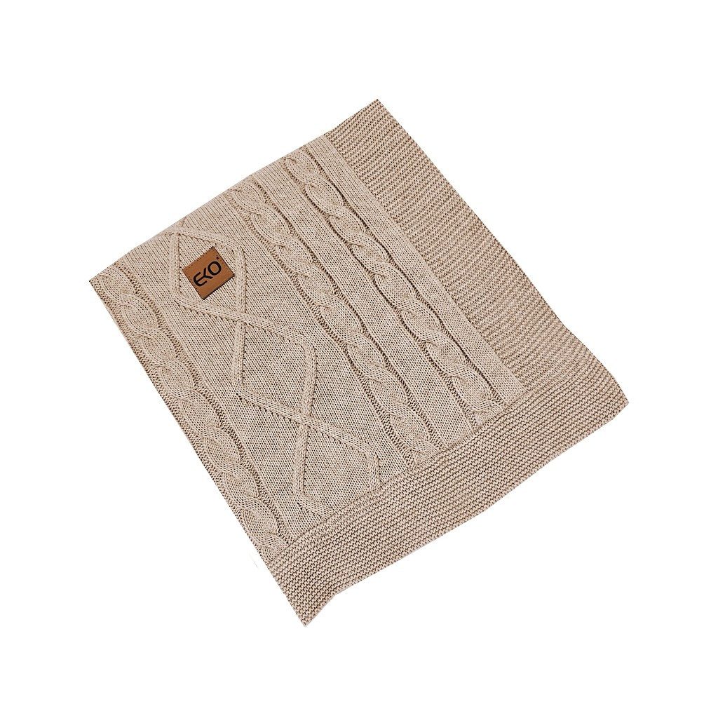 EKO Kasmír takaró szőrme béléssel Beige 100x80 cm