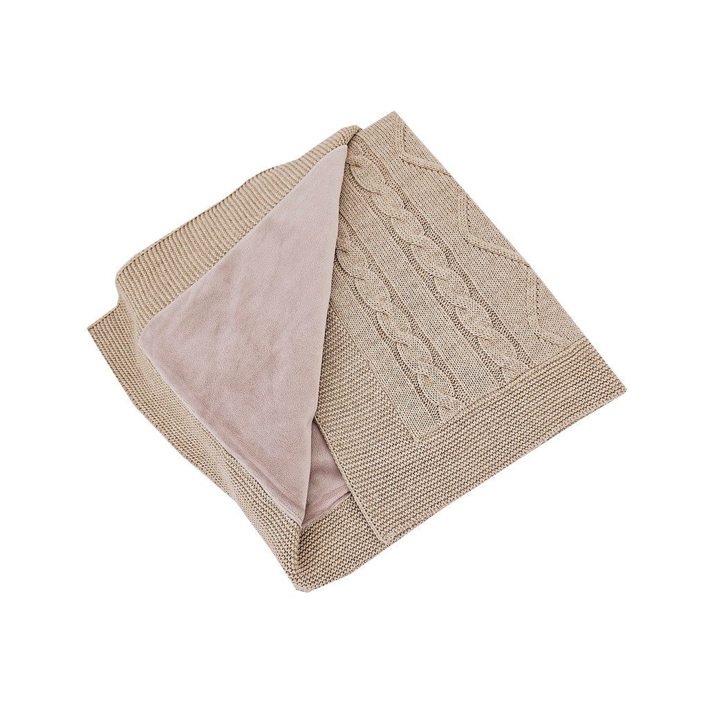 EKO Kasmír takaró szőrme béléssel Beige 100x80 cm