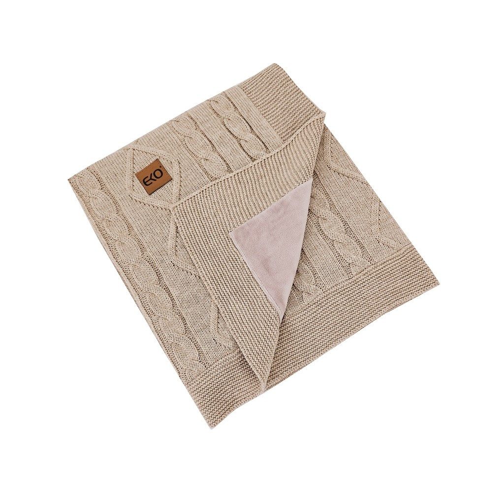 EKO Kasmír takaró szőrme béléssel Beige 100x80 cm