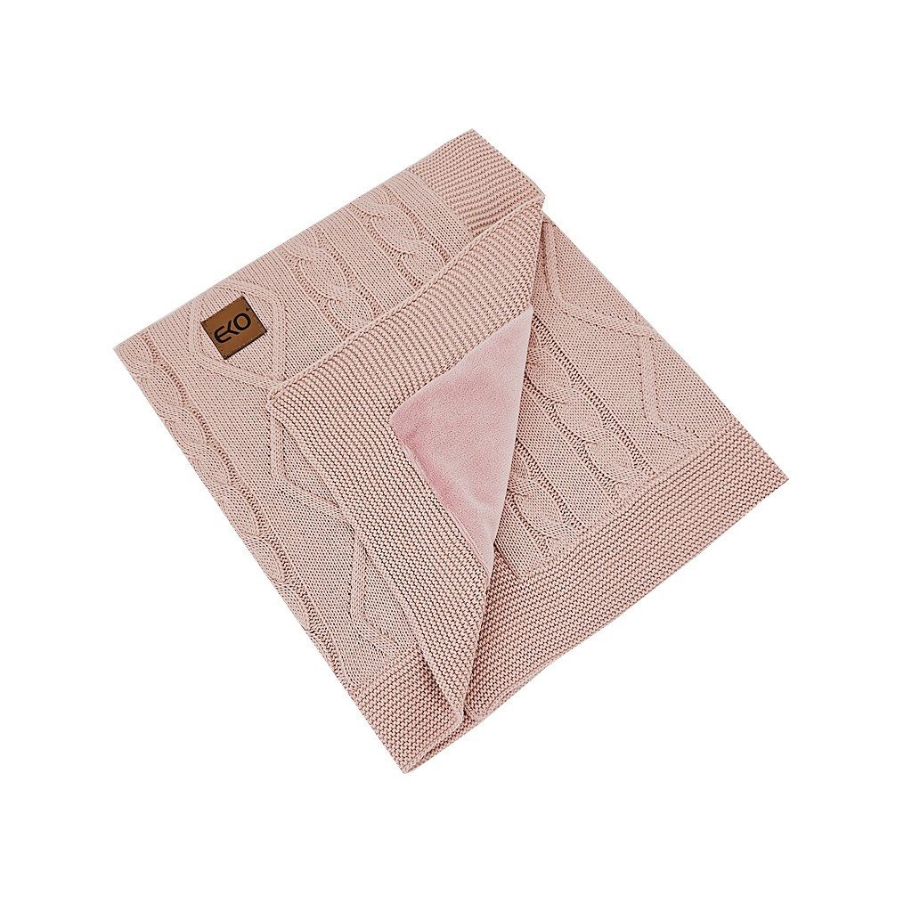 EKO Kasmír takaró szőrme béléssel Rose Pink 100x80 cm