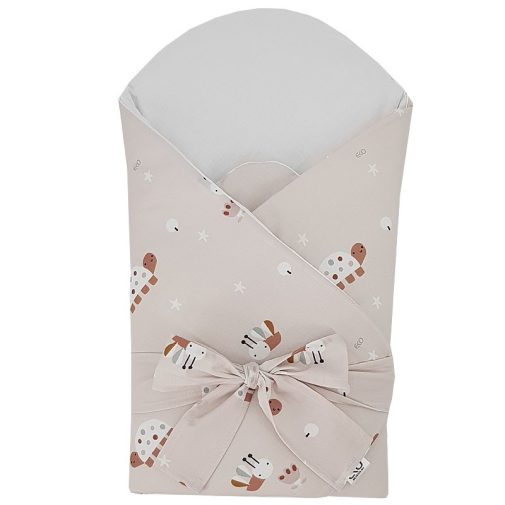 EKO Takaró pamutból kókusz kivehető betéttel és masnival Bees Beige 75x75 cm
