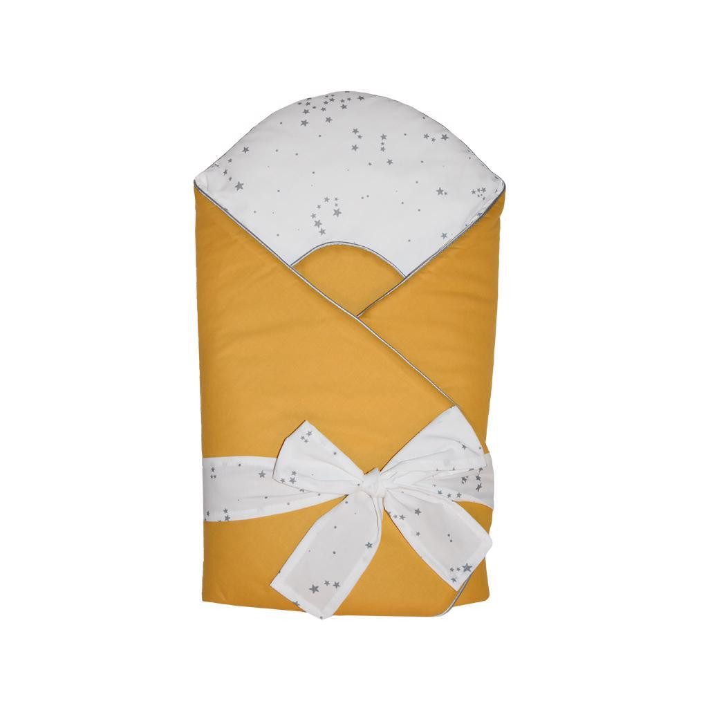 EKO Takaró pamutból mintával és kókusz belsővel Mustard Yellow