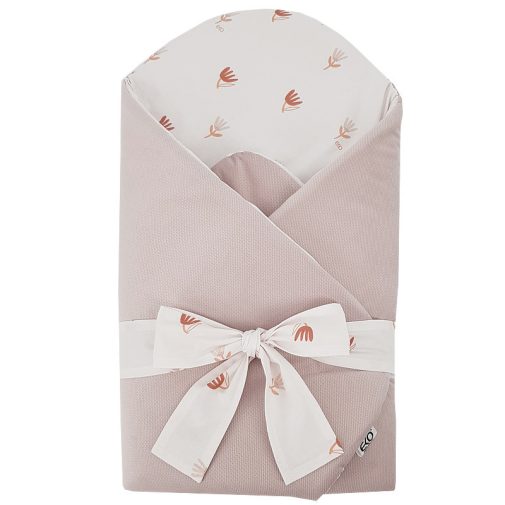 EKO Takaró pamutból velúrral és kókusz belsővel masnival Beige Meadow 75x75cm