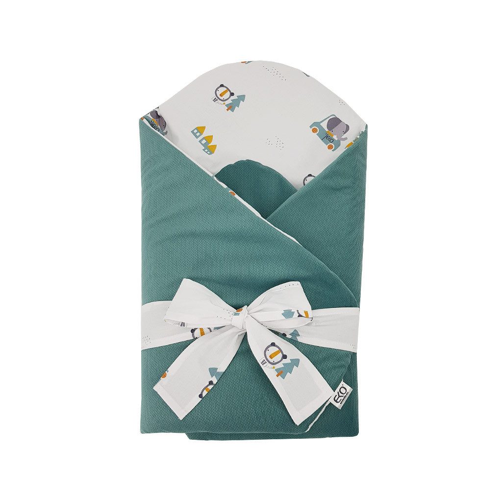 EKO Babatakaró pamutból velúrral és kókusz belsővel, Cars masnival 75x75cm