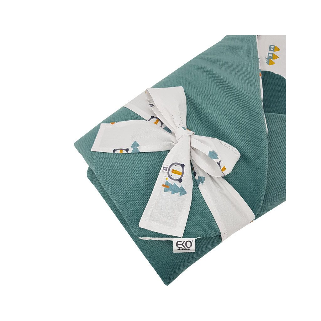 EKO Babatakaró pamutból velúrral és kókusz belsővel, Cars masnival 75x75cm