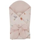 EKO Muszlin pólya kókusz kivehető betéttel My farma Muselin Powder pink 75x75 cm