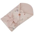 EKO Muszlin pólya kókusz kivehető betéttel My farma Muselin Powder pink 75x75 cm