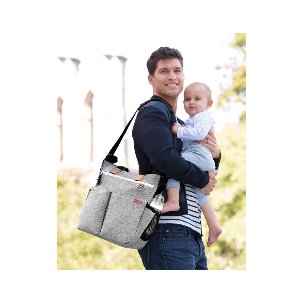 SKIP HOP Duo Signature pelenkázótáska szürke melírozott