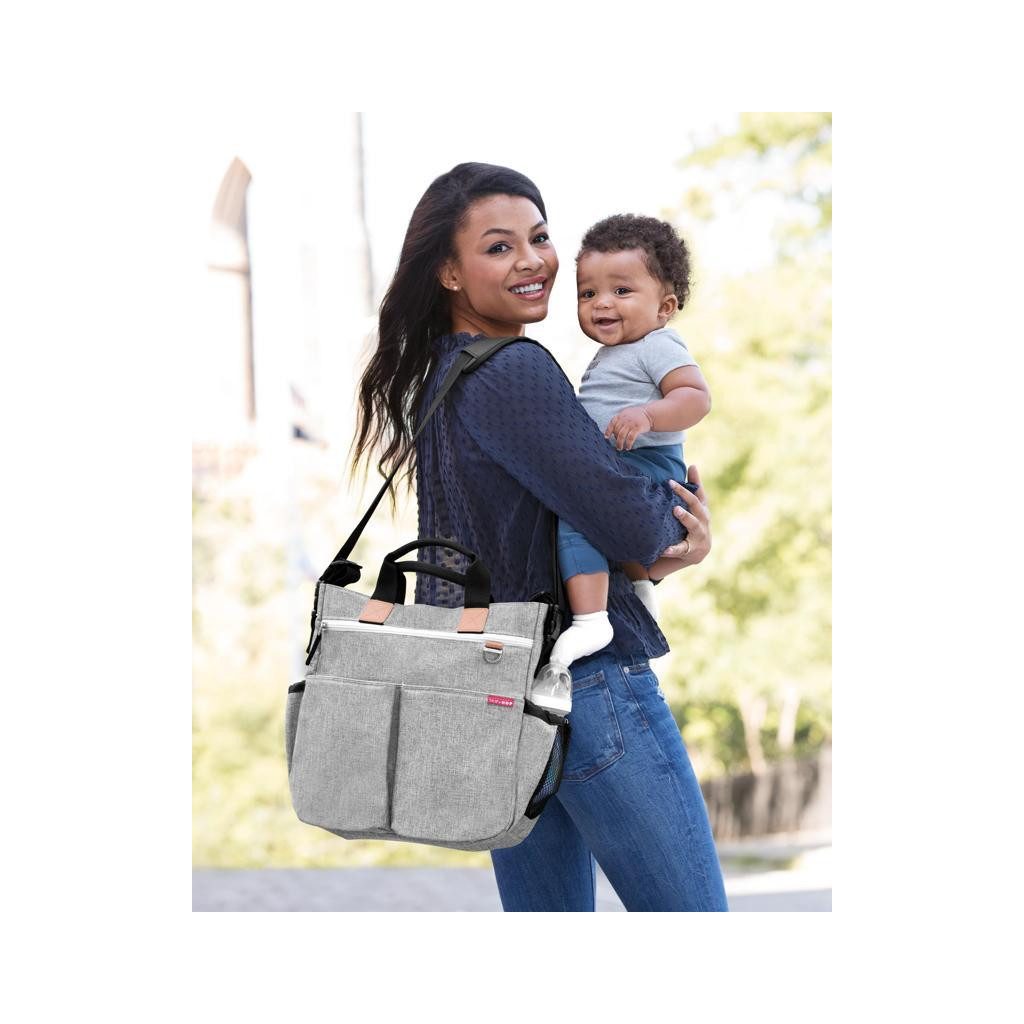 SKIP HOP Duo Signature pelenkázótáska szürke melírozott