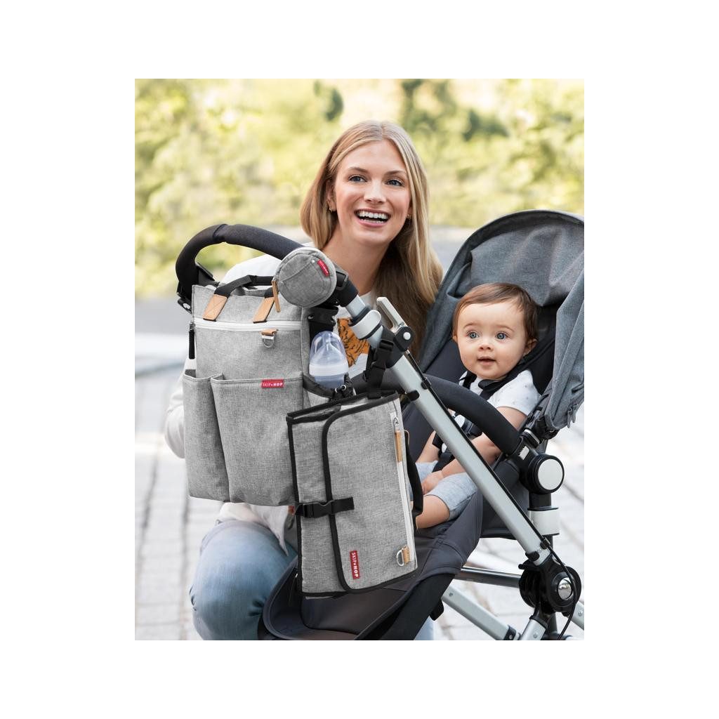 SKIP HOP Duo Signature pelenkázótáska szürke melírozott
