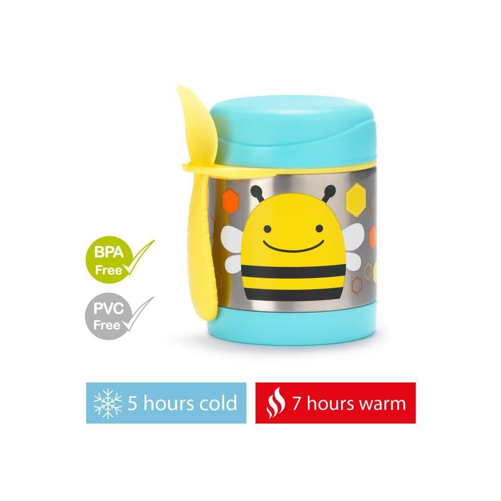 SKIP HOP Zoo Ételtermosz kanál/villával Méhecske 325 ml, 3év+