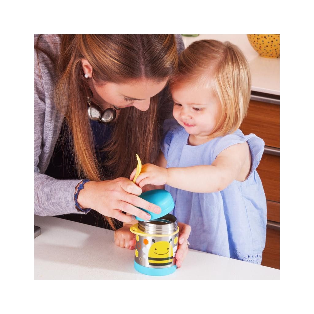 SKIP HOP Zoo Ételtermosz kanál/villával Méhecske 325 ml, 3év+