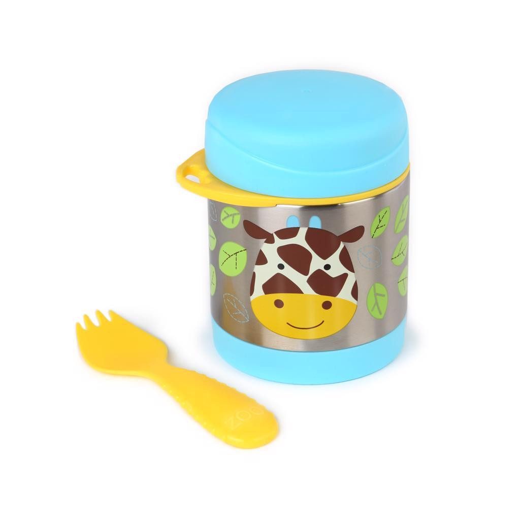 SKIP HOP Zoo Termosz ételhez kanállal/villával Zsiráf 325 ml, 3év+