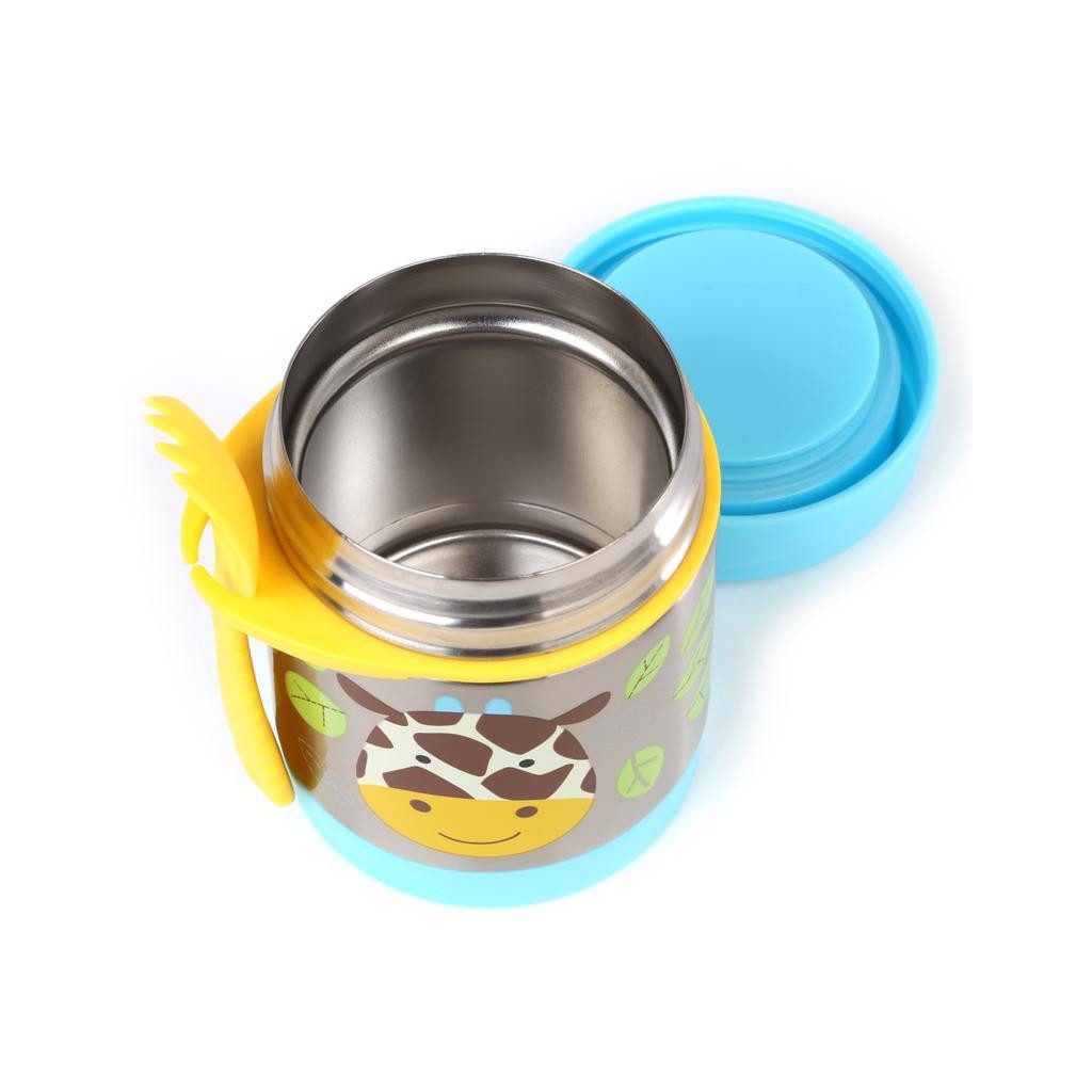 SKIP HOP Zoo Termosz ételhez kanállal/villával Zsiráf 325 ml, 3év+