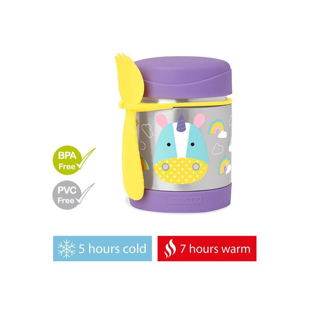 SKIP HOP Zoo Termosz ételtartó kanállal/villával Egyszarvú 325 ml, 3év+