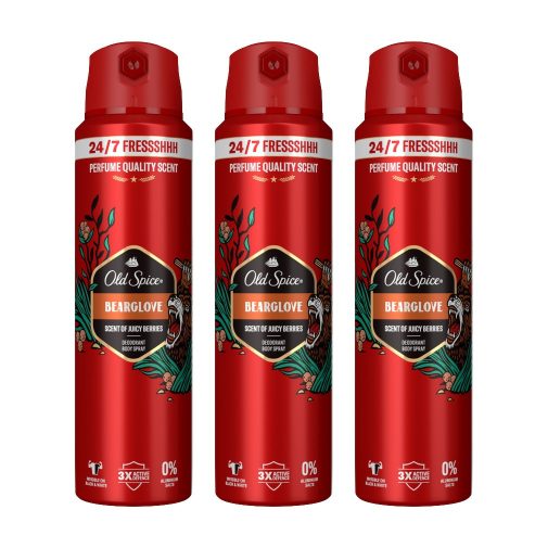 Old Spice Bearglove dezodor spray férfiaknak (3x200 ml)