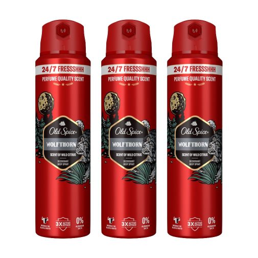 Old Spice Wolfthorn dezodor spray férfiaknak (3x200 ml)