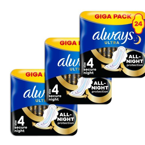 Always Ultra Secure Night egészségügyi betét (3x24 db)