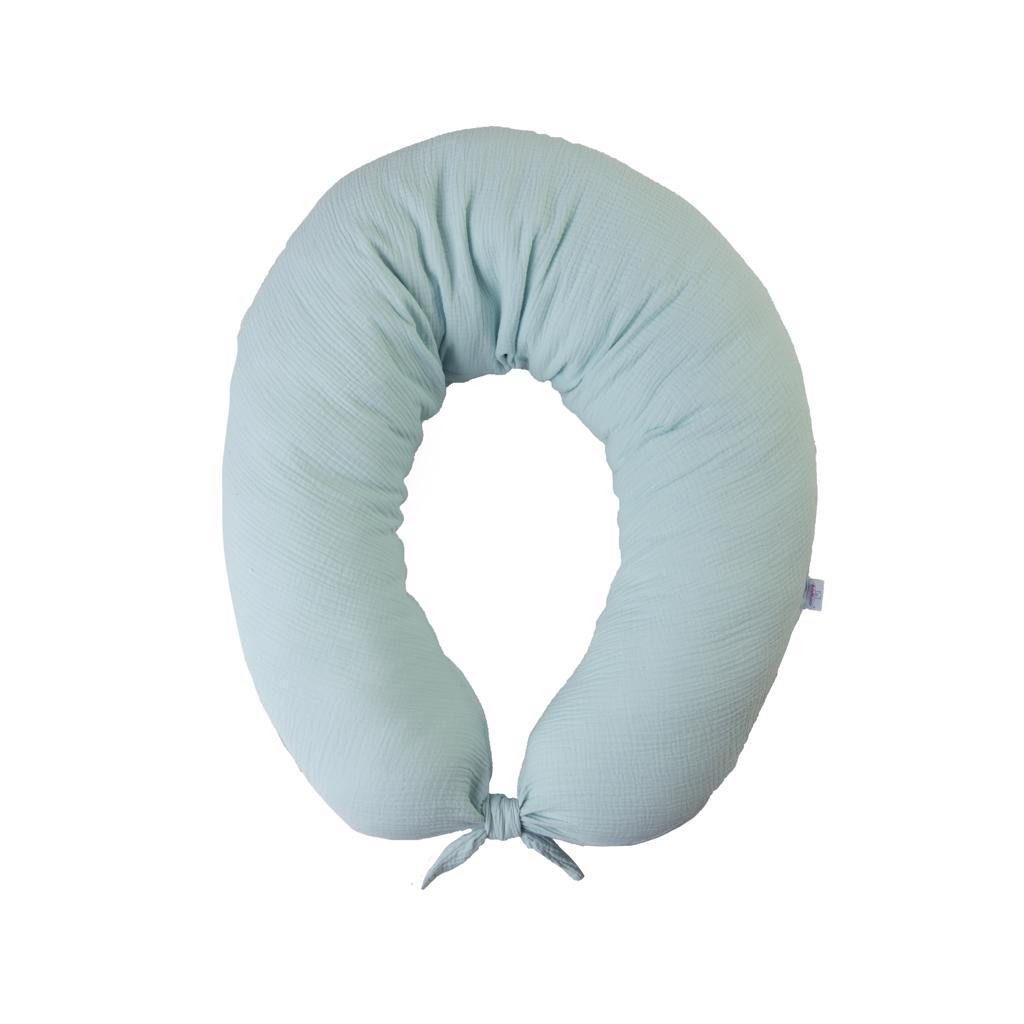 BABYMATEX Szoptatós párna muszlin Moon világos türkiz 260 cm