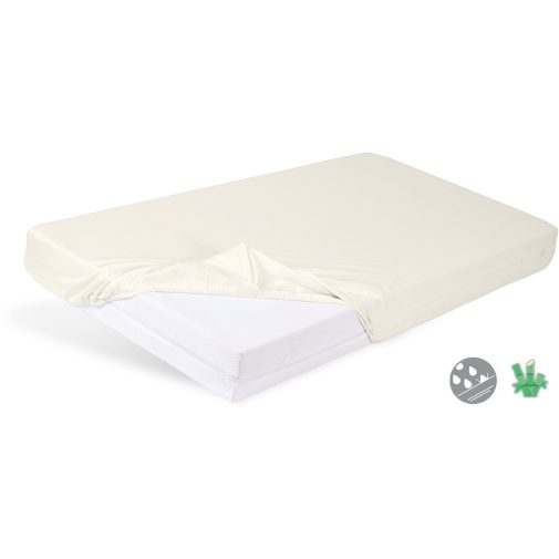BABYMATEX Gumis vízálló lepedő Bamboo világos bézs 60x120 cm