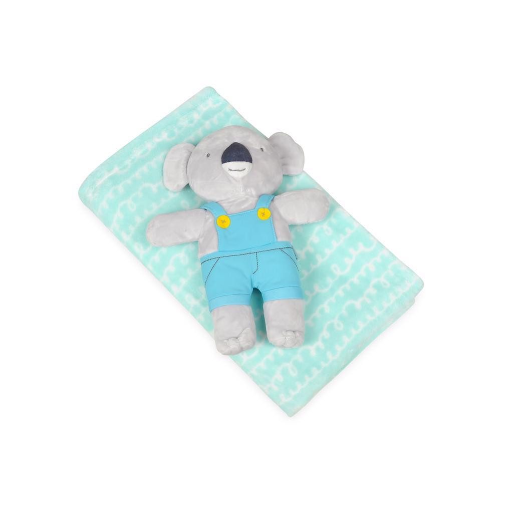 BABYMATEX Takaró játékkal Koala Mint 75 x 100 cm