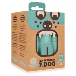   EXPLORER DOG menta illatú újrahasznosított kutyaürülék zacskók 270 db