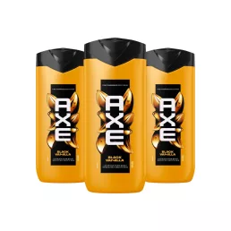   AXE Fine Fragrance Collection Black Vanilla tusfürdő (3x400 ml) + AJÁNDÉK fémdoboz