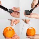 Szolár lampion fényfüzér - 10 db színes lampion, hidegfehér LED fénnyel (2,5 m)