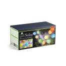 Szolár lampion fényfüzér - 10 db színes lampion, hidegfehér LED fénnyel (2,5 m)