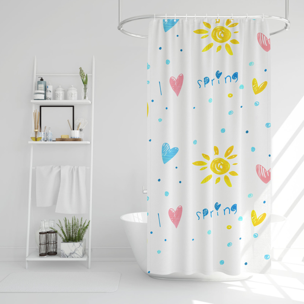 Zuhanyfüggöny mintás változatokban - 180 x 180 cm (1db )