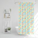 Zuhanyfüggöny mintás változatokban - 180 x 180 cm (1db )