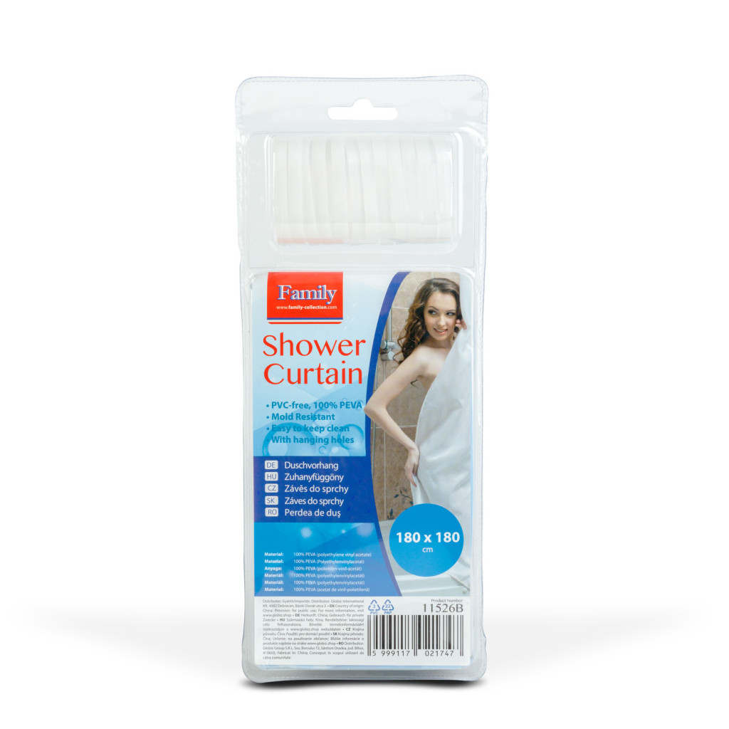 Zuhanyfüggöny mintás változatokban - 180 x 180 cm (1db )