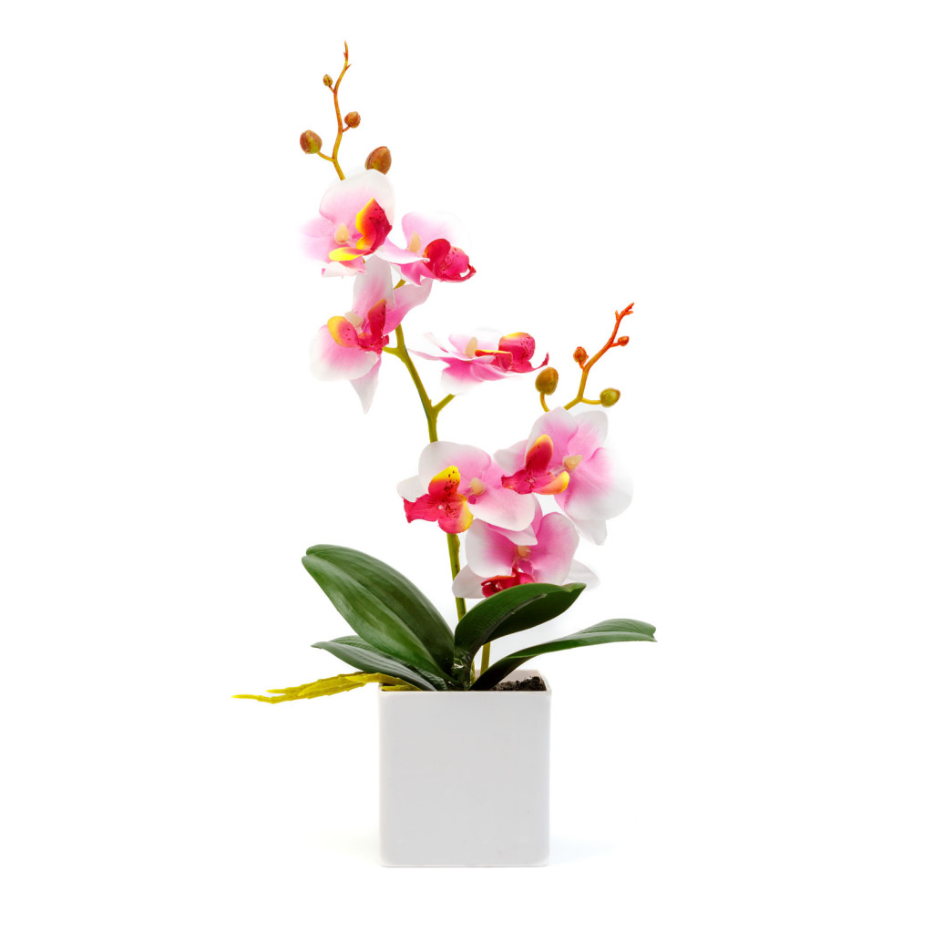 Műnövény dekoráció - orchidea - 3 féle változatban - 37 cm (1 db)